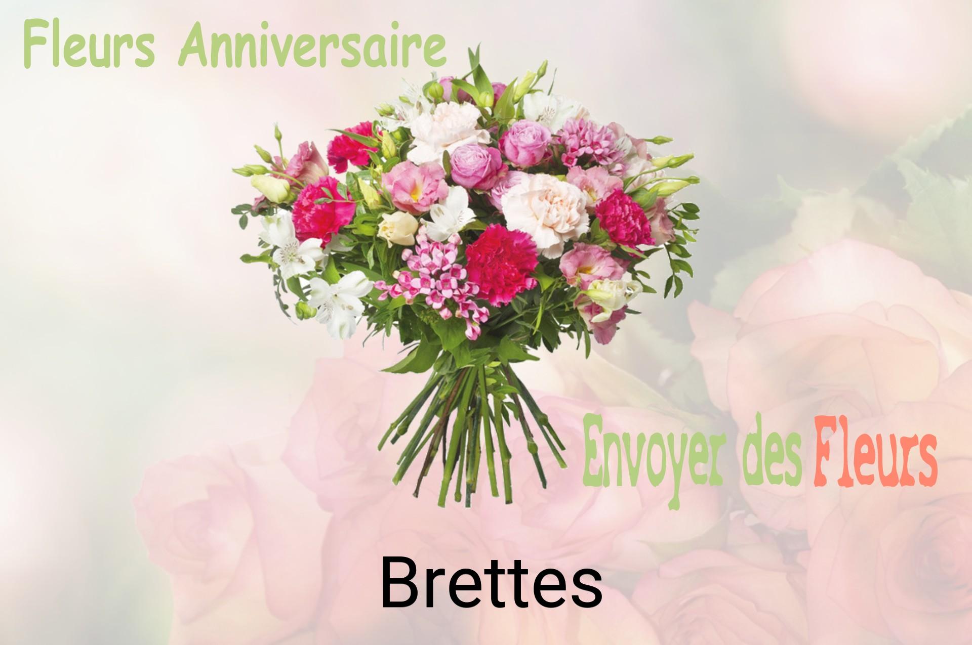Bouquet de fleurs d’anniversaire livré à Brettes