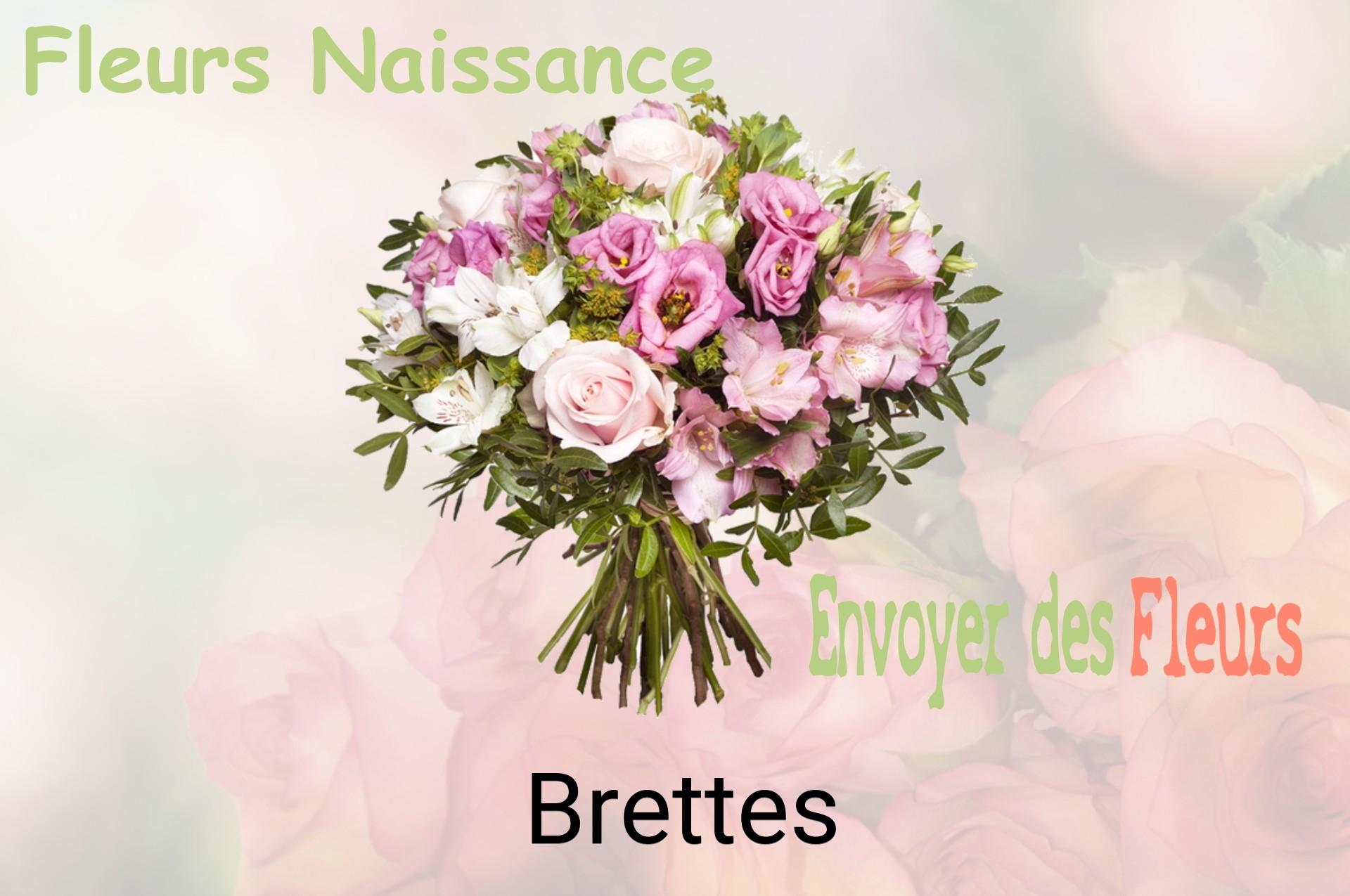 Bouquet de fleurs de naissance livré à Brettes